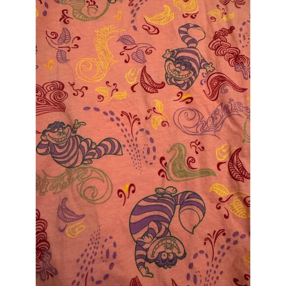 Vtg Y2K Cheshire Cat Alice in Wonderland Wonderful World of Disney PJ Capri Sz L - Picture 2 of 4